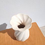 Vintage cracked ceramic vase from the Charolles pottery.