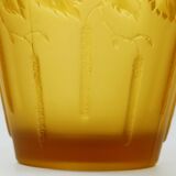 Art nouveau planter in amber glass by josef inwald barolac, 1930s