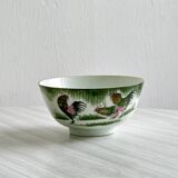 Bol en porcelaine ancienne avec motif coq