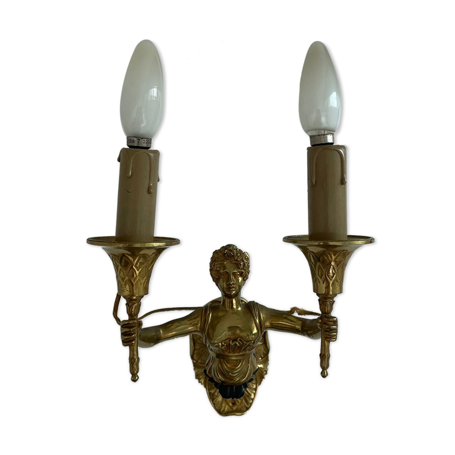 Wall lamp - patinated bronze - renowned décor - Empire style