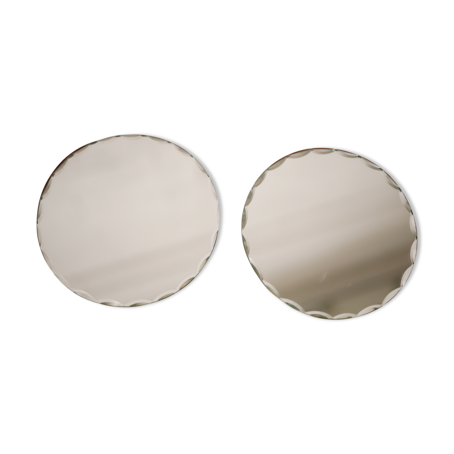 Mini duo of bevelled mirrors 10x10cm