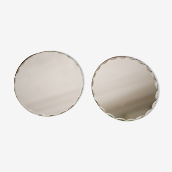 Mini duo of bevelled mirrors 10x10cm