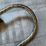 Vintage silver metal towel rack