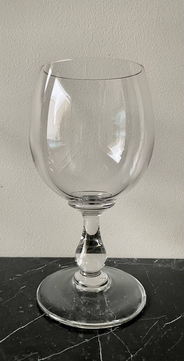 Old crystal stemmed glass vase