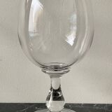 Vase verre à pied ancien en cristal