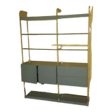Étagère design plexiglas, verre et bois