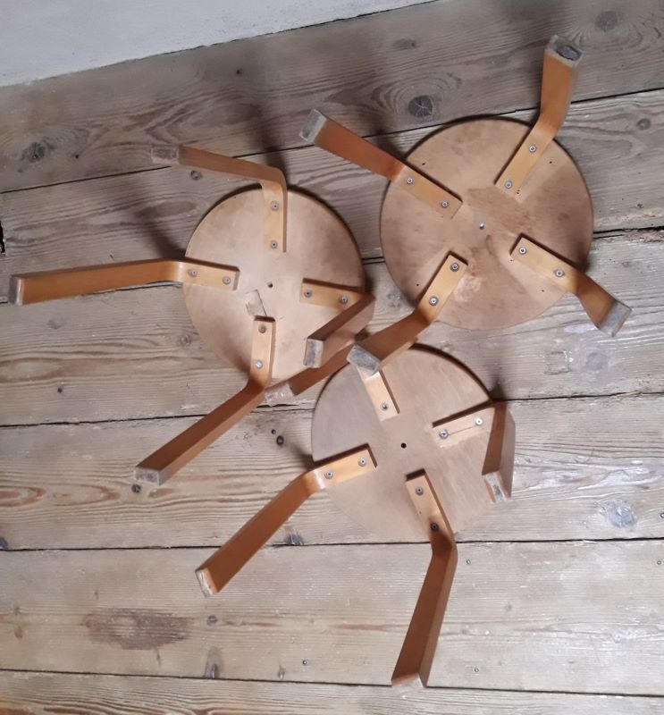 3 Stackable Scandinavian stools