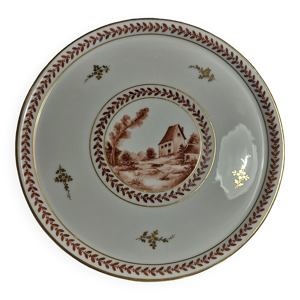 Plat porcelaine de Limoges - art deco