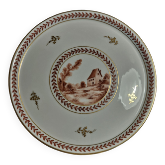 Plat porcelaine de Limoges Georges Boyer décoré main époque Art Deco