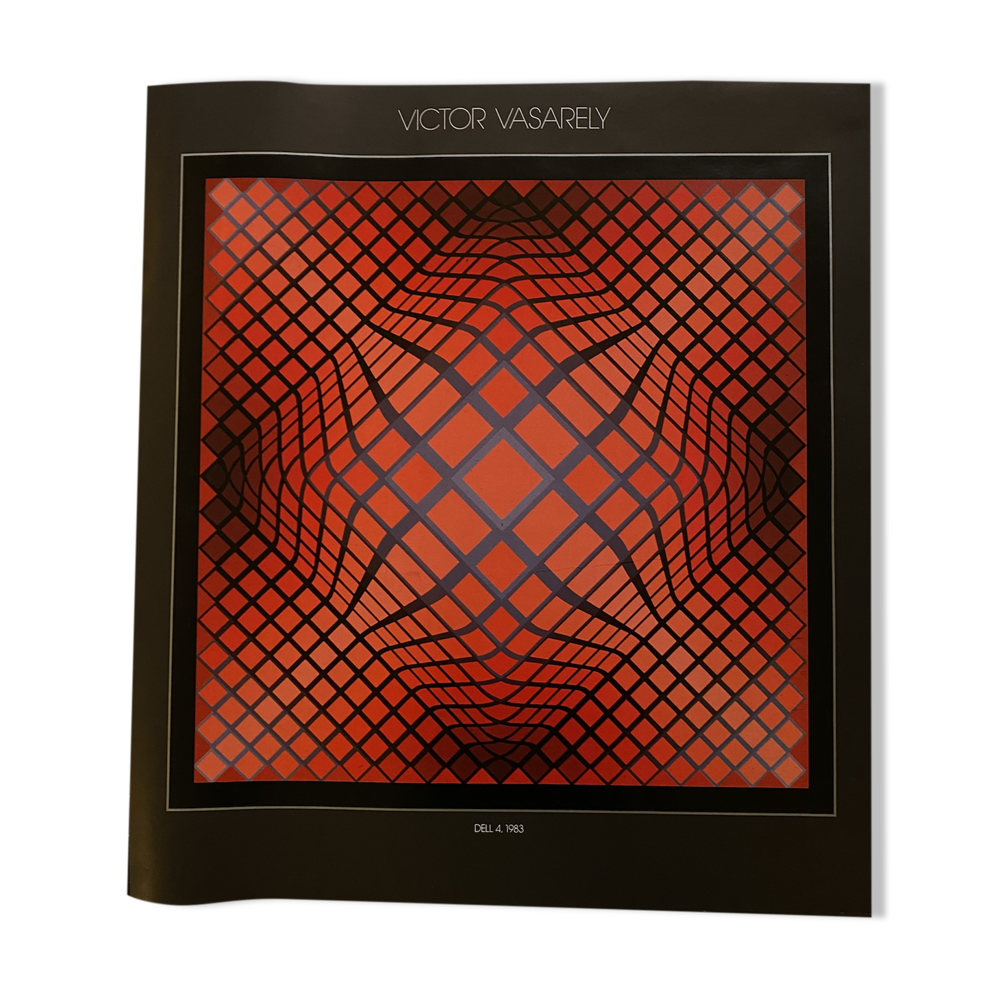 Poster victor vasarely - dell 4, 1983