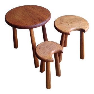 3 tables gigognes lune
