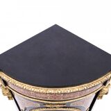 Antique corner chest of drawers in the Boulle style, France, mid-19th century. After renovation.