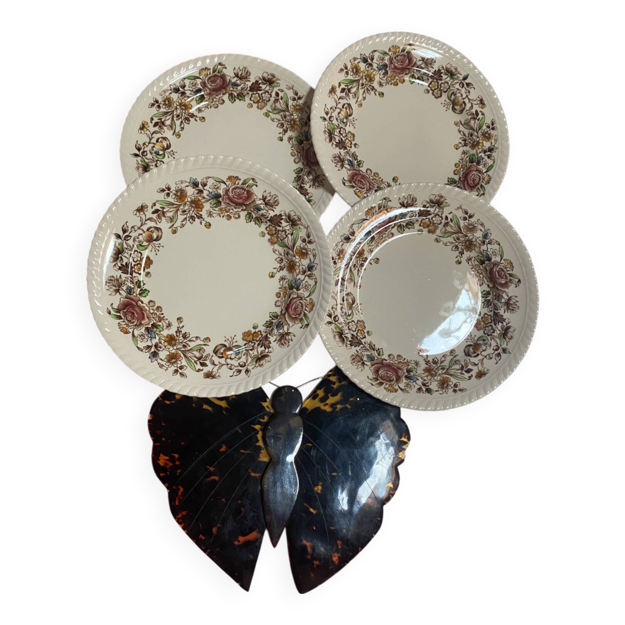 Lot de 4 assiettes à dessert Johnson Bross