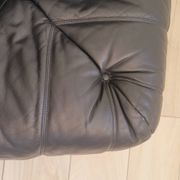 Togo black leather sofa 2 places by Michel Ducaroy for Ligne Roset in 1973