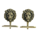 Lion head coat hooks in solid brass, Peerage England