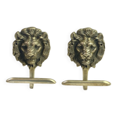 Patères tête de lion en laiton massif, Peerage England 