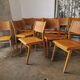 Set of 10 vintage theater chairs compass feet