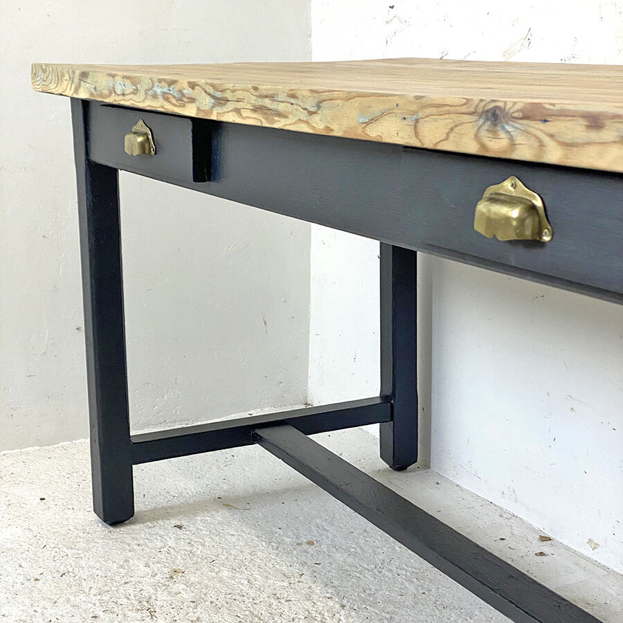 Table de ferme en Sapin vintage 50's