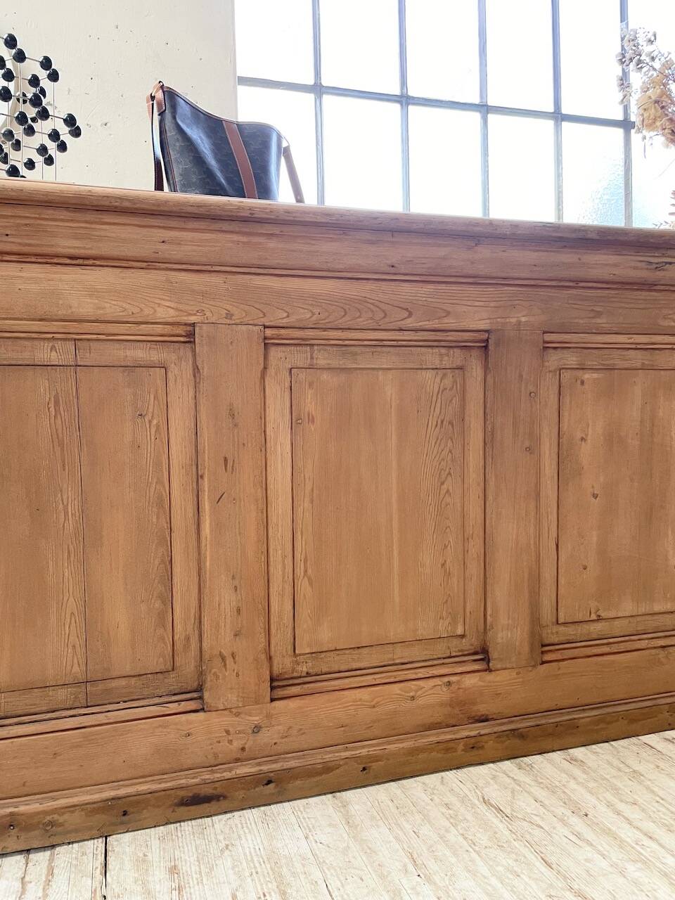2m pine counter or central island with storage
