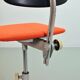 Chaise de bureau industrielle Ahrend De Cirkel avec revêtement en tissu orange, années 1950