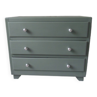 1950s chest of drawers sublimated in smoky green.