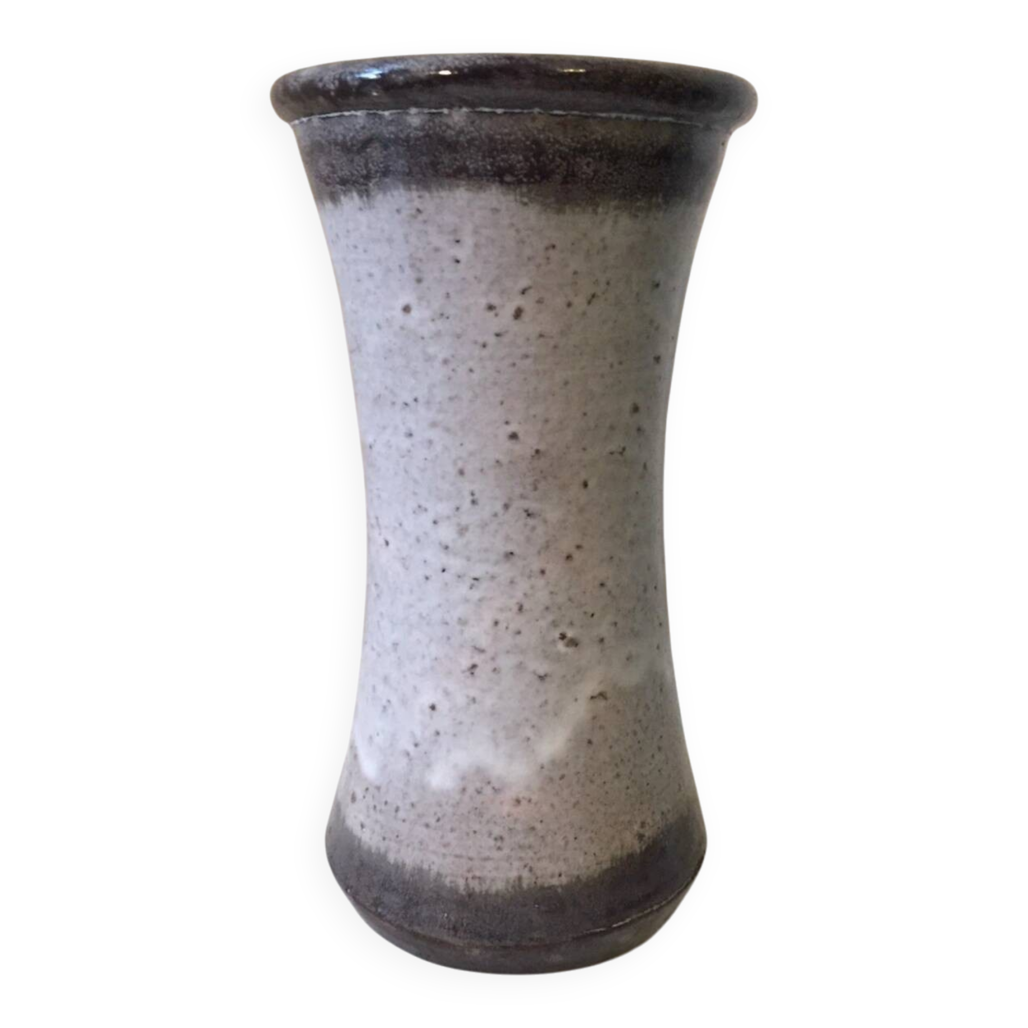 Vase rouleau en grès Vintage