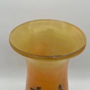 Legras Art Nouveau vase in enameled glass with flower decoration