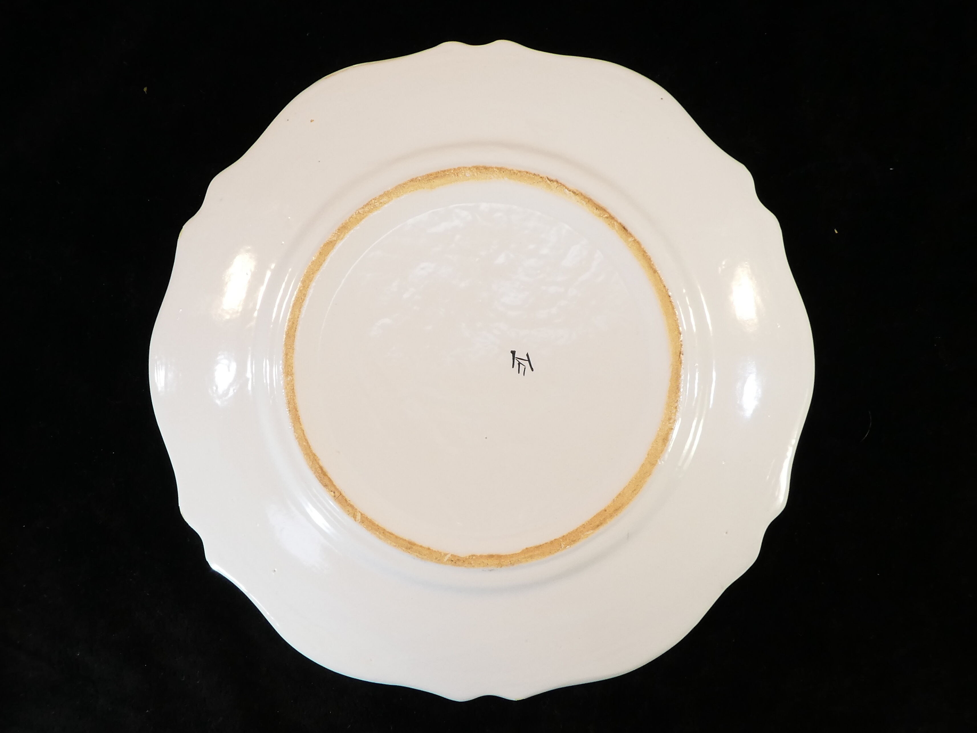 Plate in Faience of MALICORNE signed Emile TESSIER decor bird