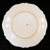 Plate in Faience of MALICORNE signed Emile TESSIER decor bird