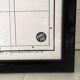 Vintage map of Algiers 1958 wood and glass frame