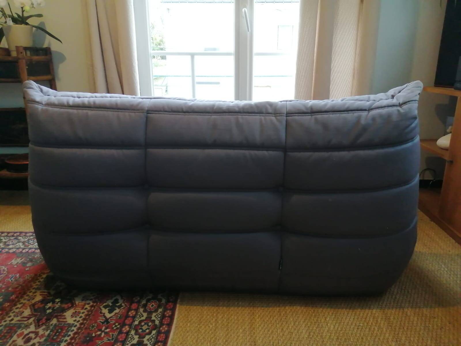 Togo 2-seater sofa - Ligne Roset - Anthracite grey