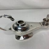 Old silver oil lamp with hallmarks from the end of the 19th century