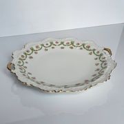 Plat à Gâteau et Assiettes à dessert Limoges | Rubans, Nœuds et Roses