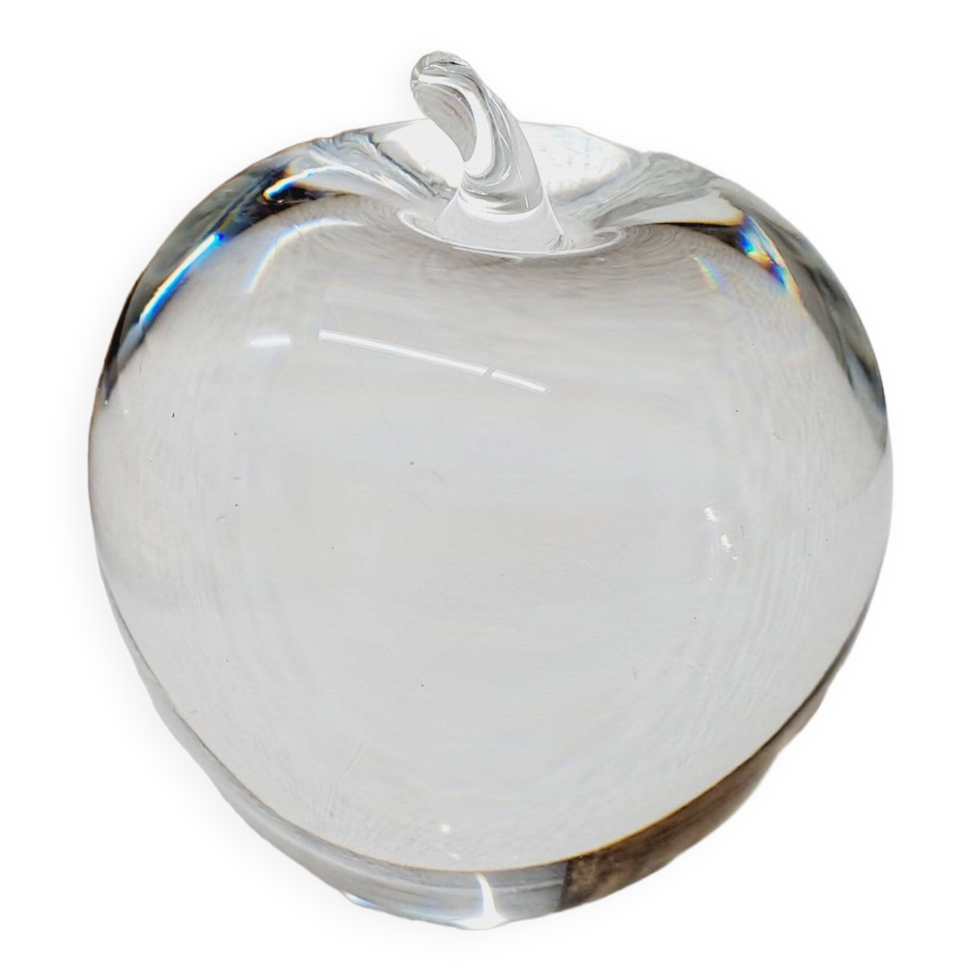 Apple glass paperweight