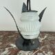Lampe de style art deco métal travaillé globe en verre - urss