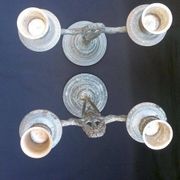 WMF Antique Art Nouveau Candlestick Pair Jugendstil  Germany