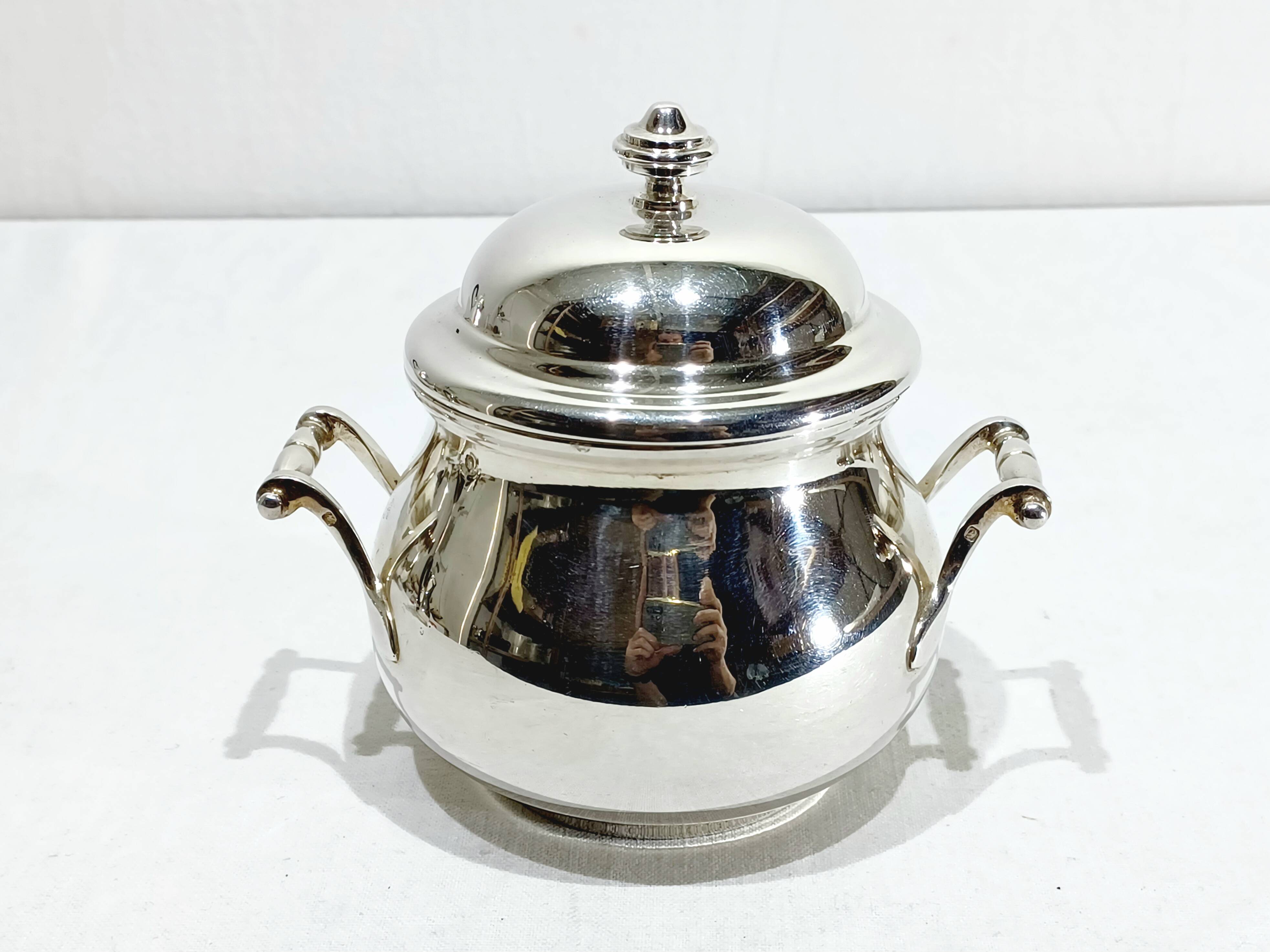 3-piece silver and ebony tea set