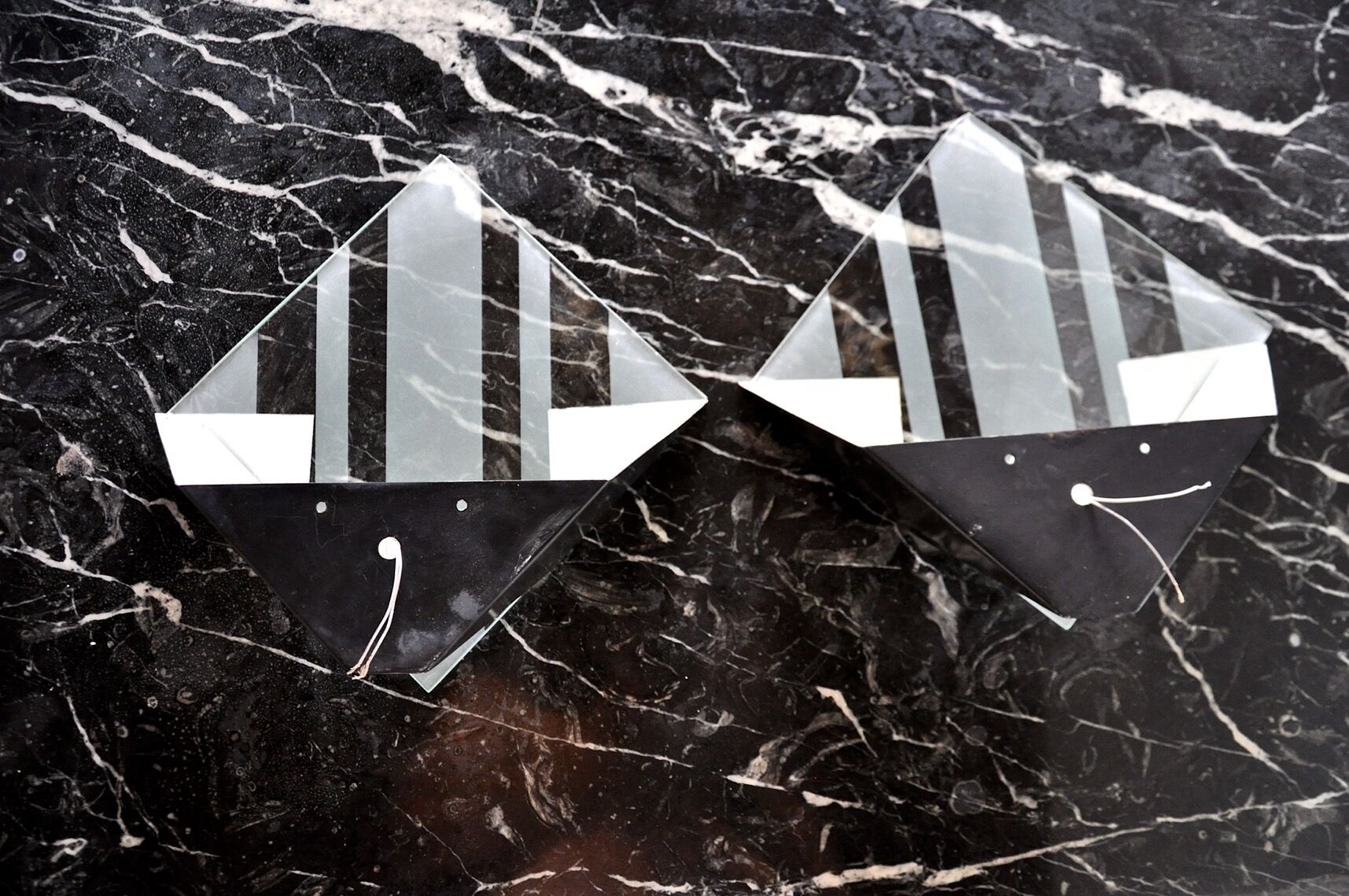 Pair of wall lamps "Rombo" by Miguel Milá, Spain, 1980