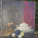 Pair of oil on canvas by Charles Leroux still life