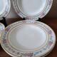 Set of 8 floral design plates | D.R.B. Limoges porcelain
