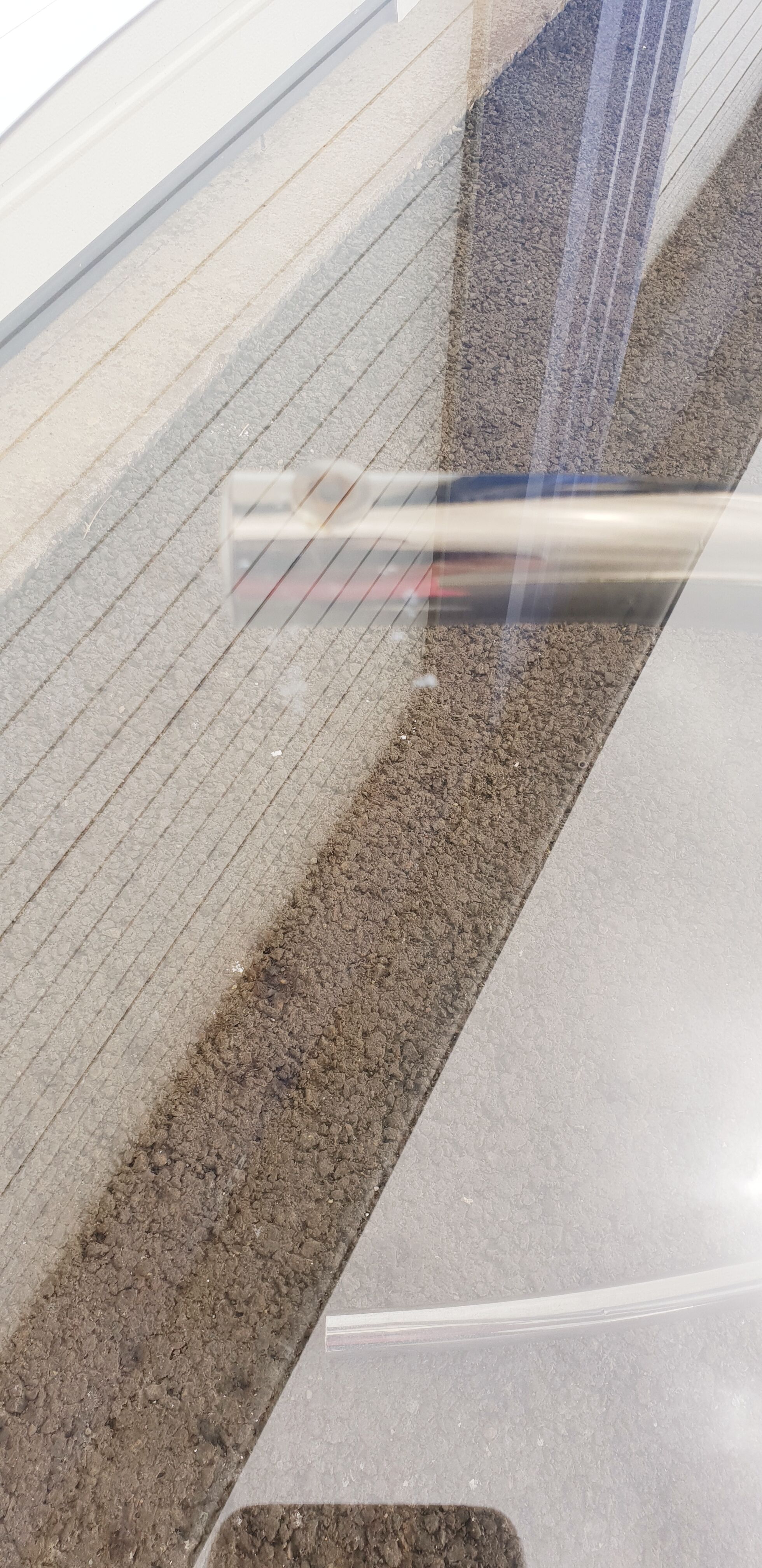 Vintage glass oval table