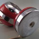 Seventies Space Age Eyeball table lamp in red and chrome laqué metal