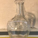 Carafe avec bouchon verre ciselé service vin vintage
