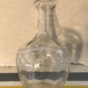 Old Carafe - Glass Bouchon Chiselled Vintage Wine Service