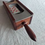 Mahogany croupier's shoe