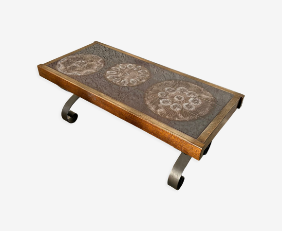 Table basse à carreau