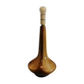 Pied de lampe sauvage en céramique danoise søholm, dans une belle glaçure brun doré design danois