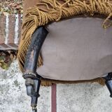 Pair of Napoleon III toad armchairs