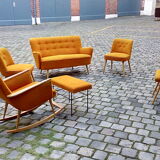 Scandinavian years 50-60 rocking orange
