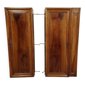 Paire de Portes d'armoire en noyer, datés 1895 / pour placard